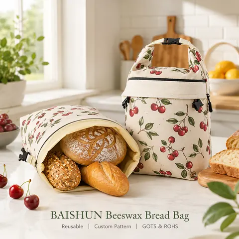 Printed Roll-Top Bread Storage Bag — product gallery view