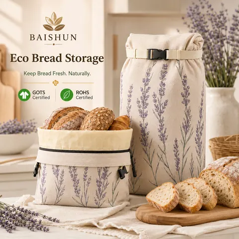 Printed Roll-Top Bread Storage Bag — product gallery view