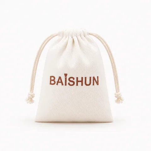 Blush Cotton Drawstring Pouch
