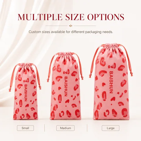 Pink Cotton Drawstring Pouch