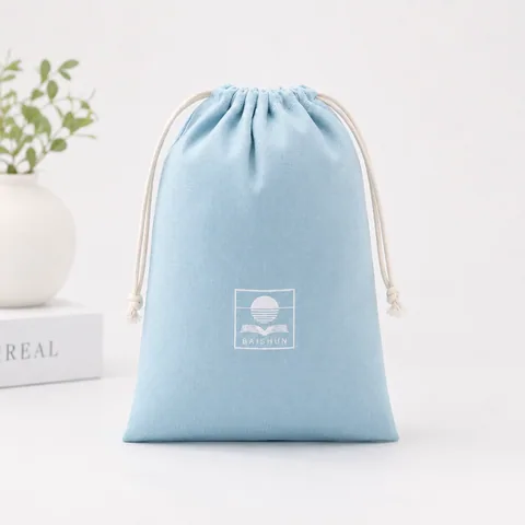 Lavender Cotton Drawstring Pouch