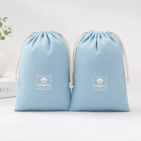 Lavender Cotton Drawstring Pouch