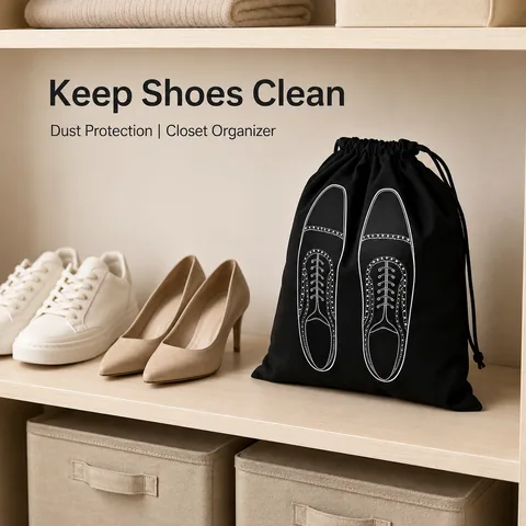 Charcoal Cotton Dust Bag