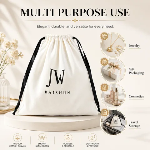 Beige Cotton Dust Bag
