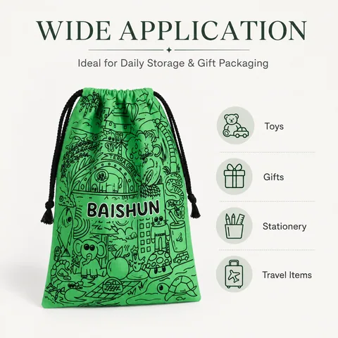 Green Cotton Dust Bag