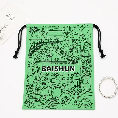 Green Cotton Dust Bag