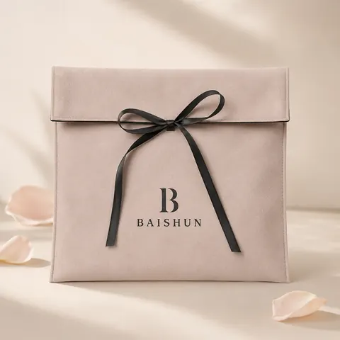 Colored Fabric Ribbon Envelope Pouch — product gallery view