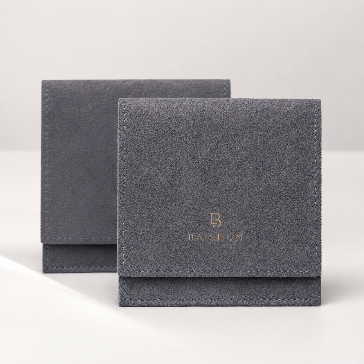 Dark Gray Envelope Jewelry Pouch — main product view