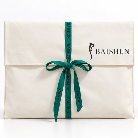 Woven Fabric Ribbon Gift Pouch — product view 1