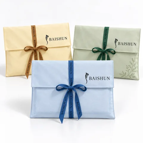 Woven Fabric Ribbon Gift Pouch — product view 2
