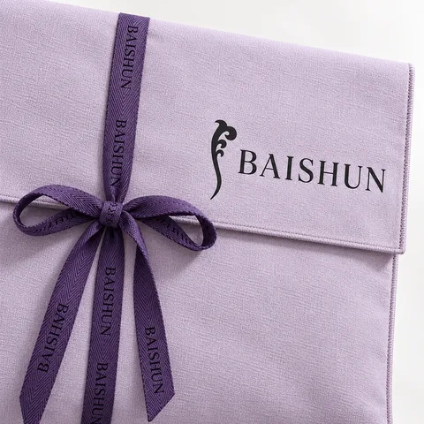 Woven Fabric Ribbon Gift Pouch — product view 3