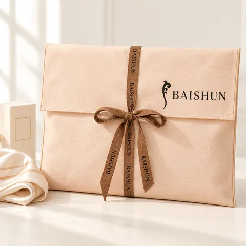 Woven Fabric Ribbon Gift Pouch — product view 5
