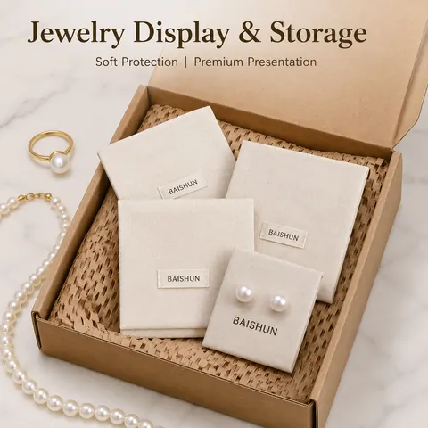Textured Jewelry Flap Pouch Set