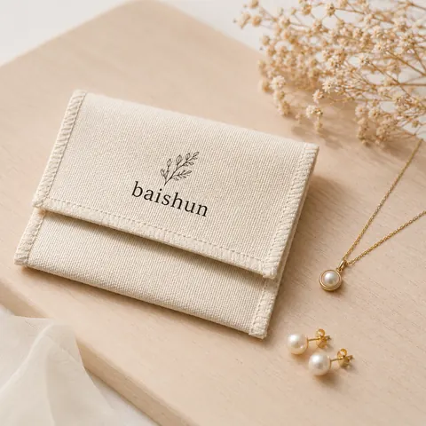 Microfiber-Look Jewelry Flap Pouch — product gallery view