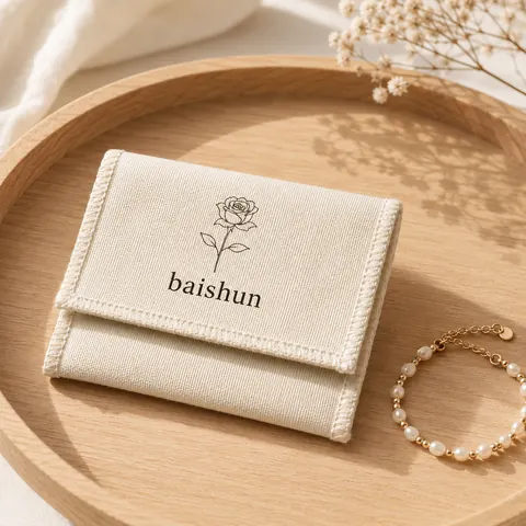 Microfiber-Look Jewelry Flap Pouch — product gallery view