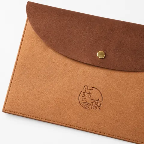 Suede-Look Snap Jewelry Pouch — product gallery view