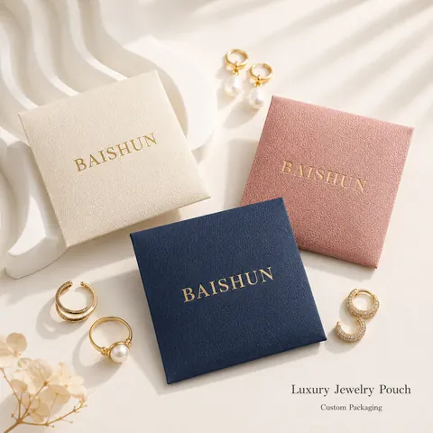 Square Fold-Over Jewelry Pouch — product gallery view