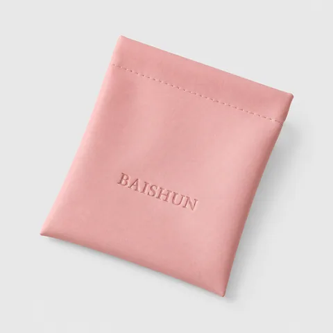 Cream Microfiber Suede Jewelry Pouch