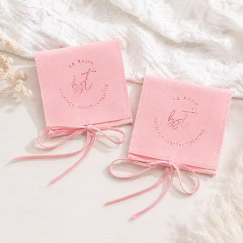Blush Microfiber Suede Jewelry Pouch