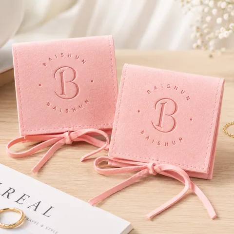 Blush Microfiber Suede Jewelry Pouch