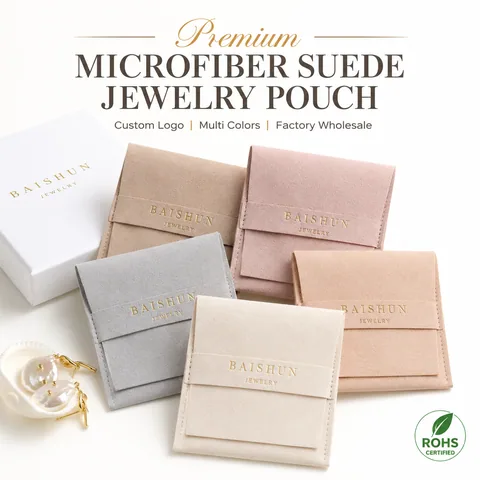 Sage Microfiber Suede Jewelry Pouch