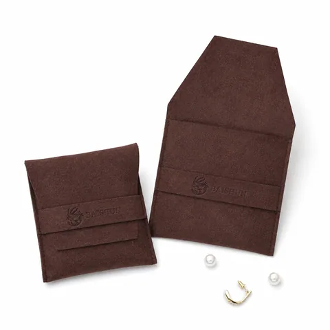 Olive Microfiber Suede Jewelry Pouch