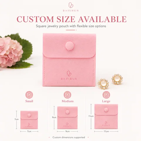 Blush Microfiber Suede Jewelry Pouch