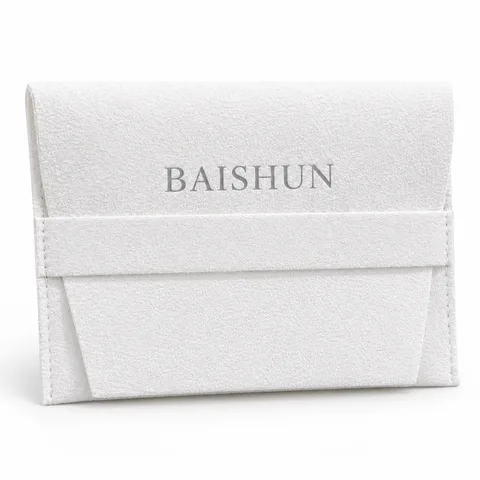 Custom Microfiber Fold-Over Jewelry Pouch — product view 1