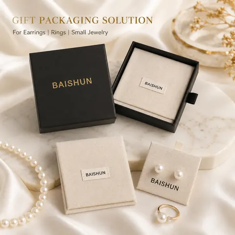 Drawer Jewelry Box and Pouch Set — product gallery view