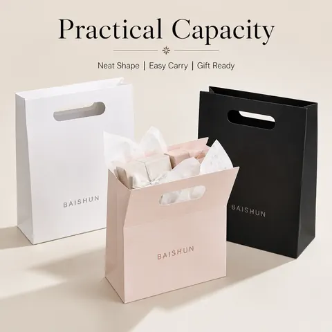 Die-Cut Handle Paper Gift Bag — product gallery view