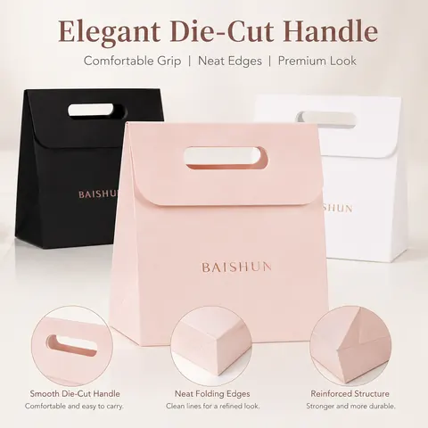 Die-Cut Handle Paper Gift Bag — product gallery view