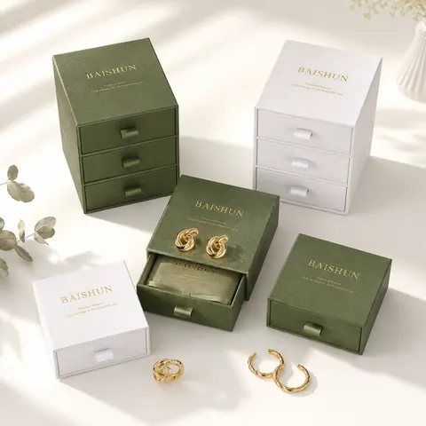 Multi-Drawer Jewelry Paper Box — product gallery view