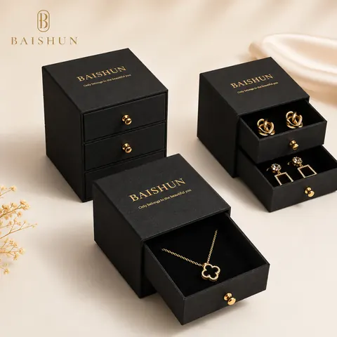 Metal-Pull Multi-Drawer Jewelry Box