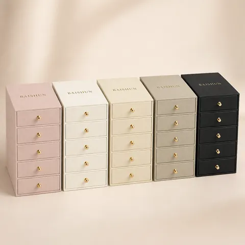 Metal-Pull Multi-Drawer Jewelry Box — product gallery view