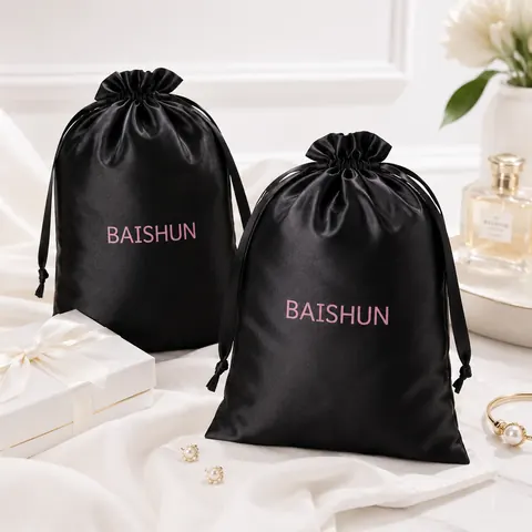 Satin-Look Drawstring Pouch