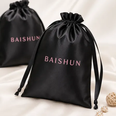 Satin-Look Drawstring Pouch — product gallery view