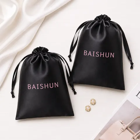 Satin-Look Drawstring Pouch — product gallery view