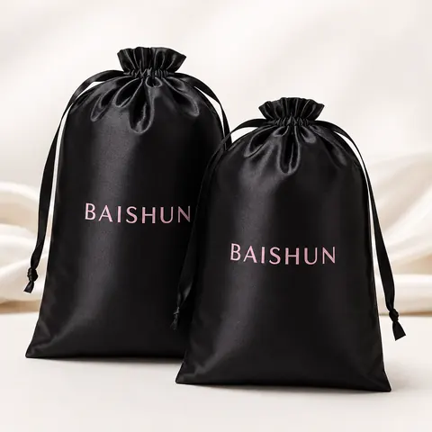 Satin-Look Drawstring Pouch — product gallery view