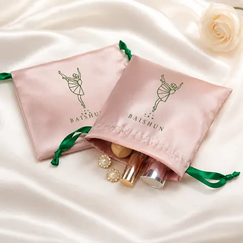 Satin-Look Drawstring Pouch — product gallery view