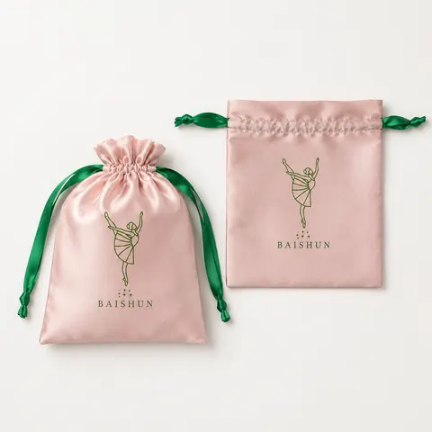 Satin-Look Drawstring Pouch — product gallery view