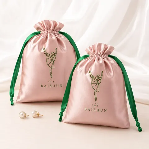 Satin-Look Drawstring Pouch — product gallery view