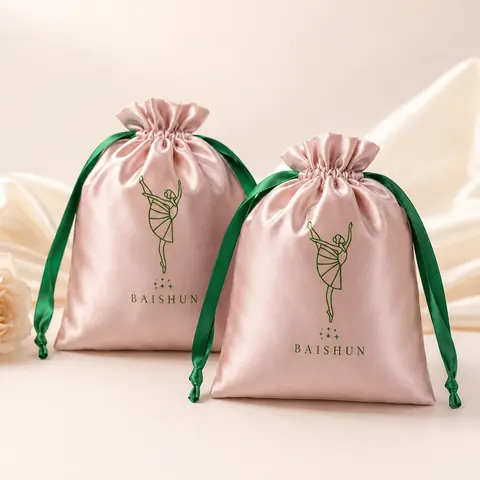 Satin-Look Drawstring Pouch — product gallery view
