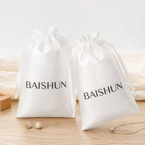 Satin-Look Drawstring Pouch — product gallery view