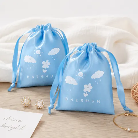 Satin-Look Drawstring Pouch