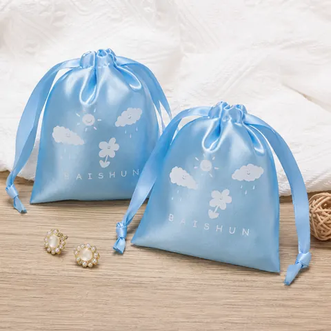 Satin-Look Drawstring Pouch — product gallery view