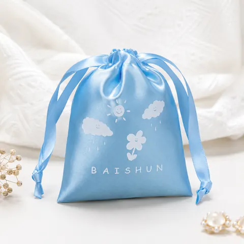 Satin-Look Drawstring Pouch — product gallery view