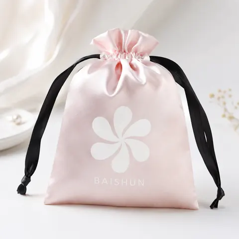 Satin-Look Drawstring Pouch