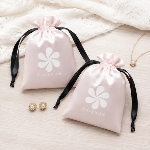 Satin-Look Drawstring Pouch — product gallery view