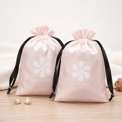 Satin-Look Drawstring Pouch — product gallery view