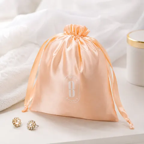 Satin-Look Drawstring Pouch — product gallery view